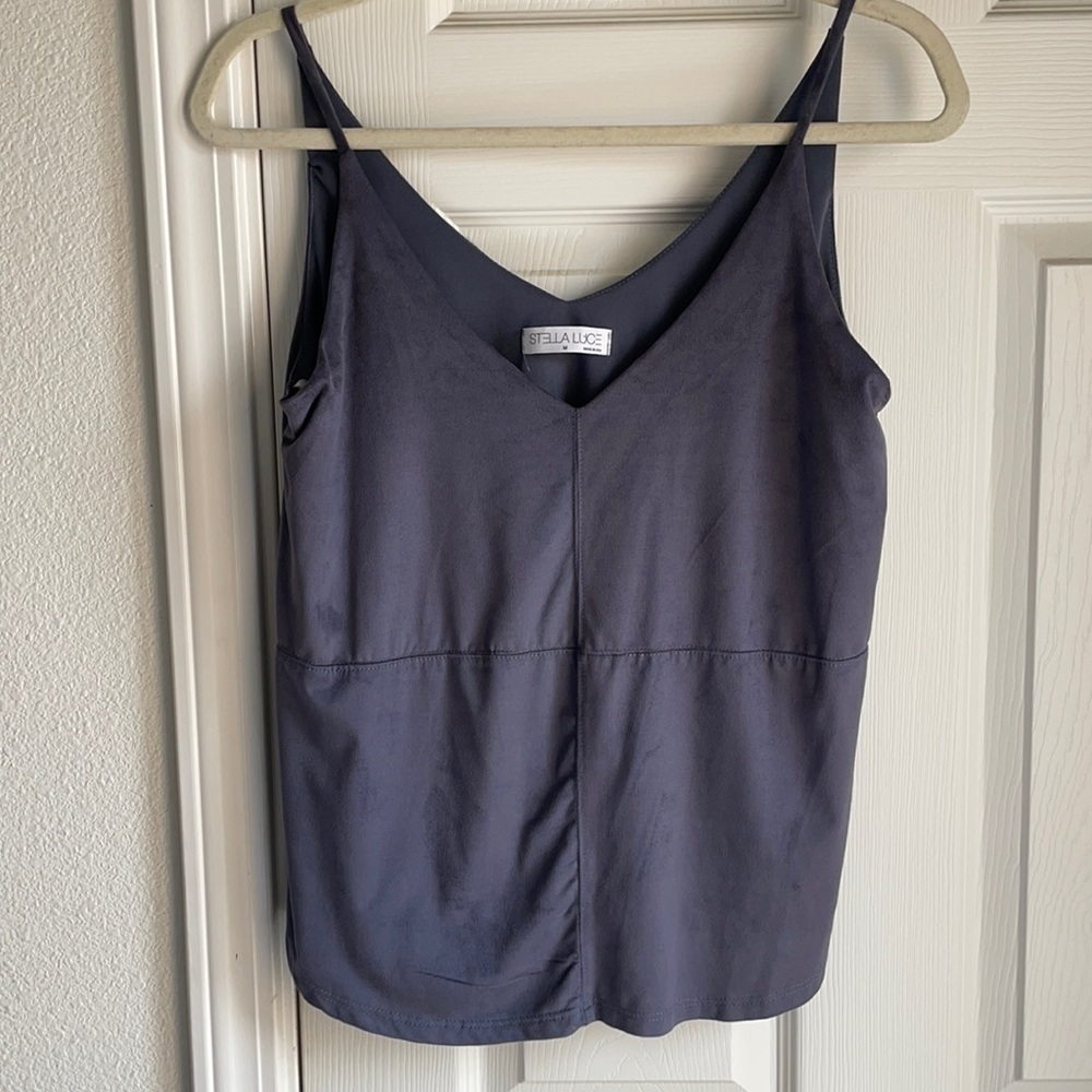Suede women's tank top